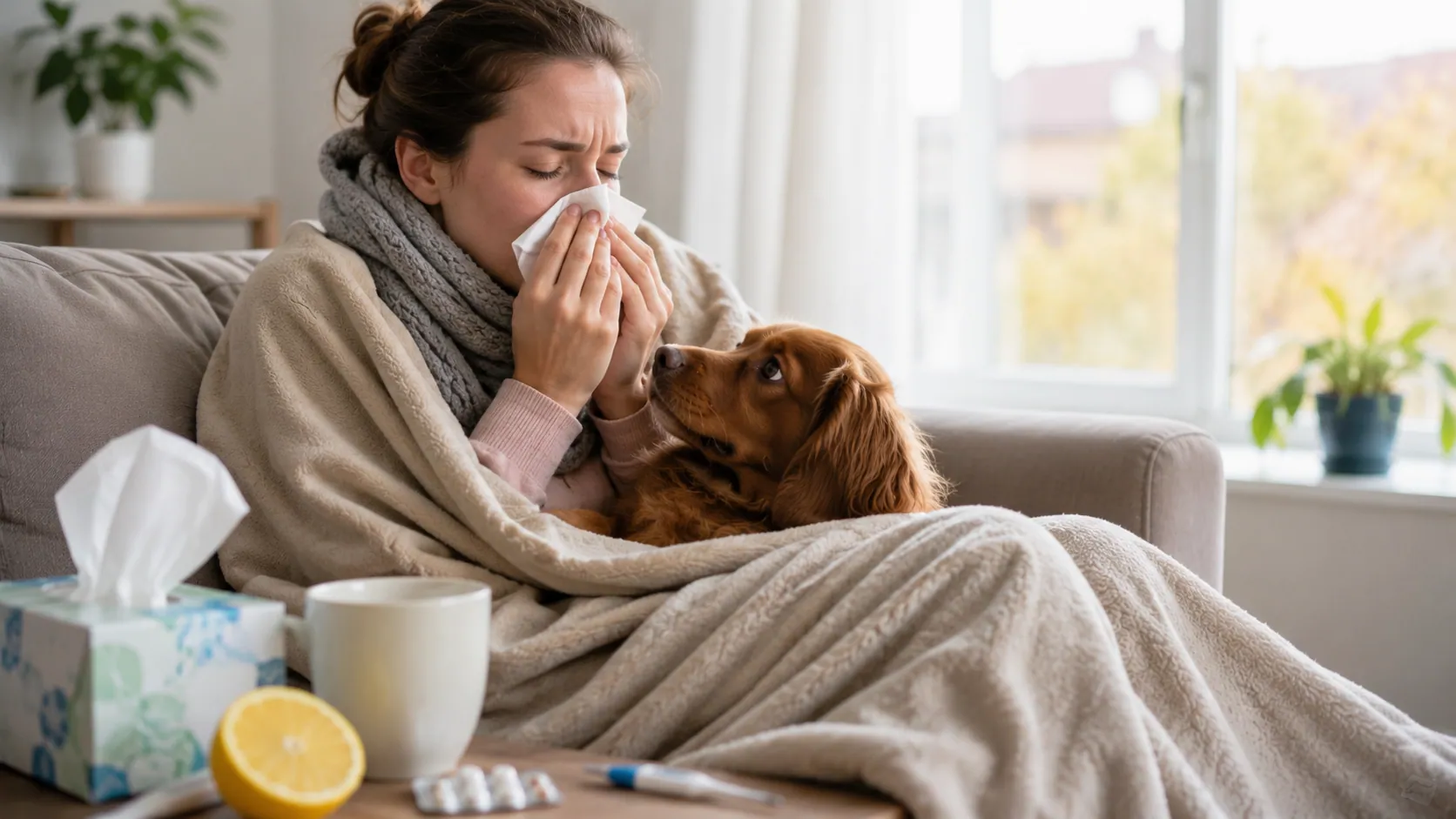Can a Dog Catch the Flu from a Human